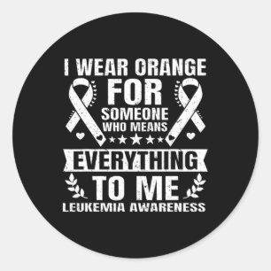 September Orange Leukemia Awareness Classic Round Sticker