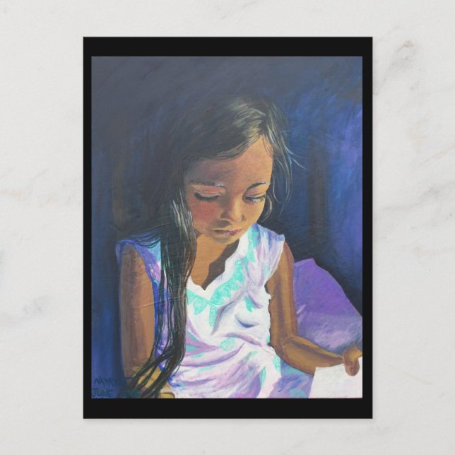 September Postcard 2: Girl Reading BRENNAN CENTER (Front)