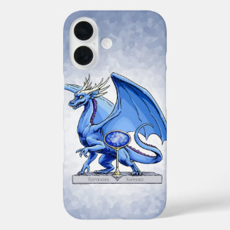 September’s Birthstone Dragon: Sapphire Case-Mate  iPhone 16 Case