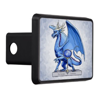 September’s Birthstone Dragon: Sapphire Hitch Cover by critterwings at Zazzle