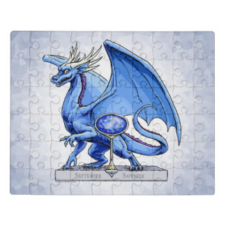 September’s Birthstone Dragon: Sapphire Jigsaw Puzzle