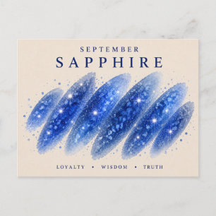 September Sapphire Birthstone Postcard