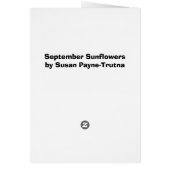 "September Sunflowers" Cards (Back)
