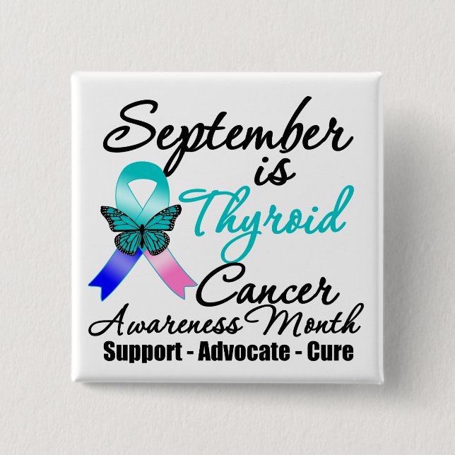 September Thyroid Cancer AWARENESS Month Button (Front)