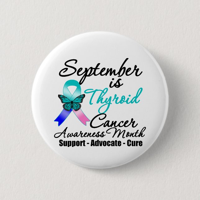 September Thyroid Cancer AWARENESS Month Button (Front)