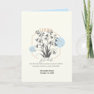 September to October Birth Flower Custom Birthday Card