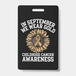 September We Wear Gold Childhood Cancer Awareness  Badge