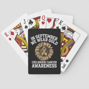 September We Wear Gold Childhood Cancer Awareness  Poker Cards