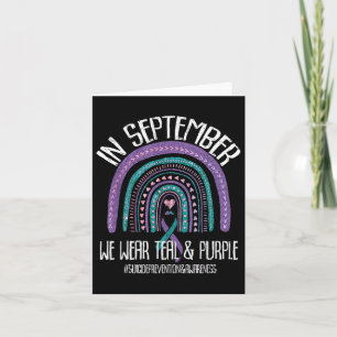 September We Wear Teal Purple Suicide Prevention A Card