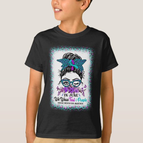 September Wear Teal And Purple Suicide Prevention  T_Shirt