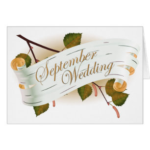September Wedding : leaves of the season : Cards