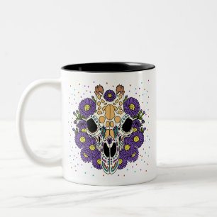 September's Aster & Giraffe Skull Two-Tone Coffee Mug