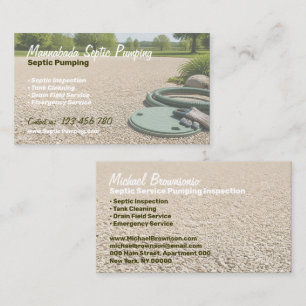 Septic Service Pumping Inspection Tank Cleaning Business Card