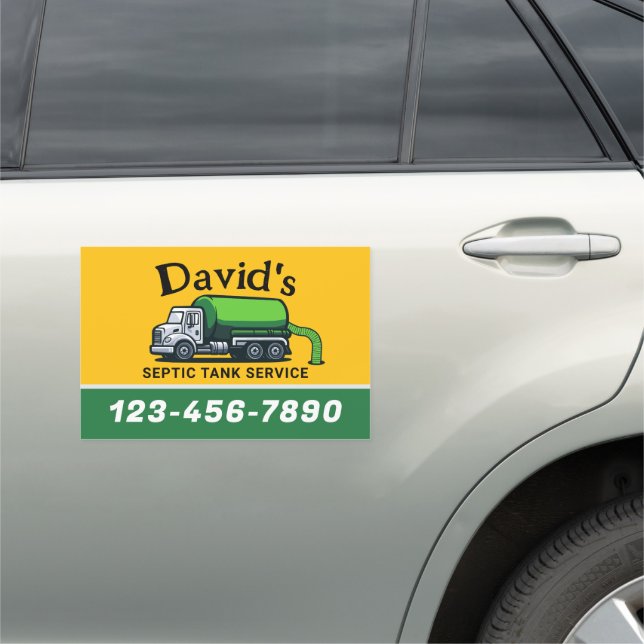 Septic Tank Pumping Service Professional  Car Magnet (In Situ)