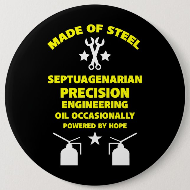 Septuagenarian Birthday Button (Front)