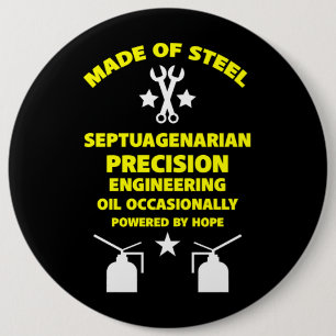 Septuagenarian Birthday Button