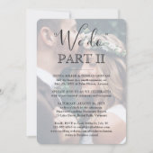 Sequel Wedding 2 Photo Overlay We Do Part II Invitation (Front)