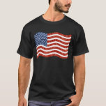 Sequin American Flag T-shirt at Zazzle