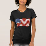 Sequin American Flag T-shirt at Zazzle