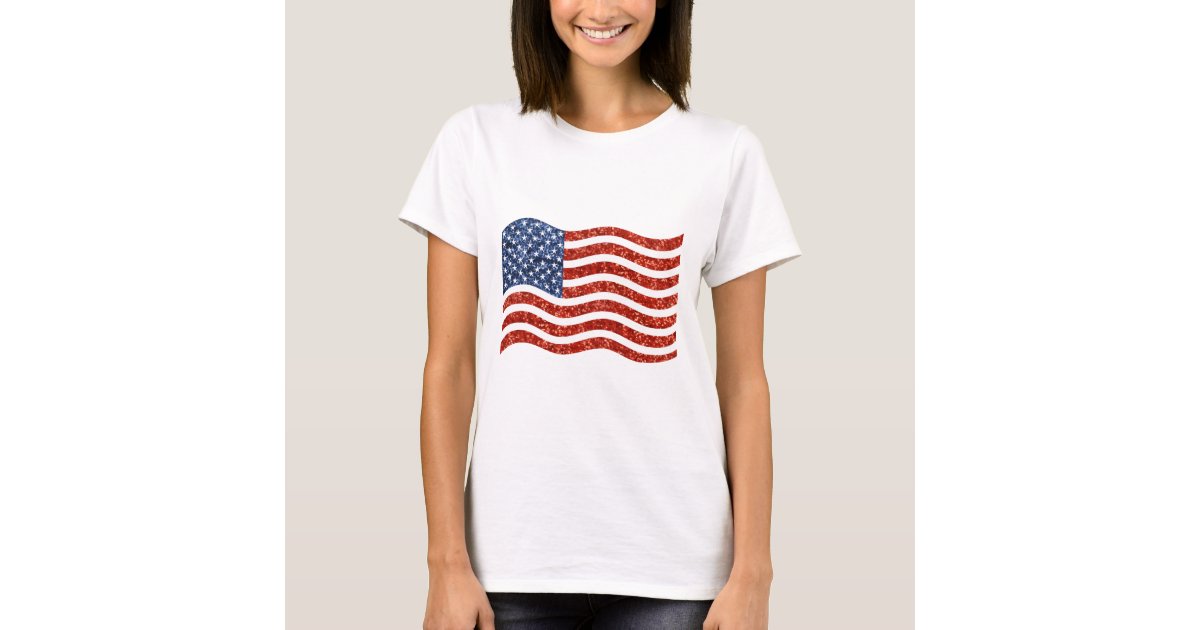 sequin flag shirt