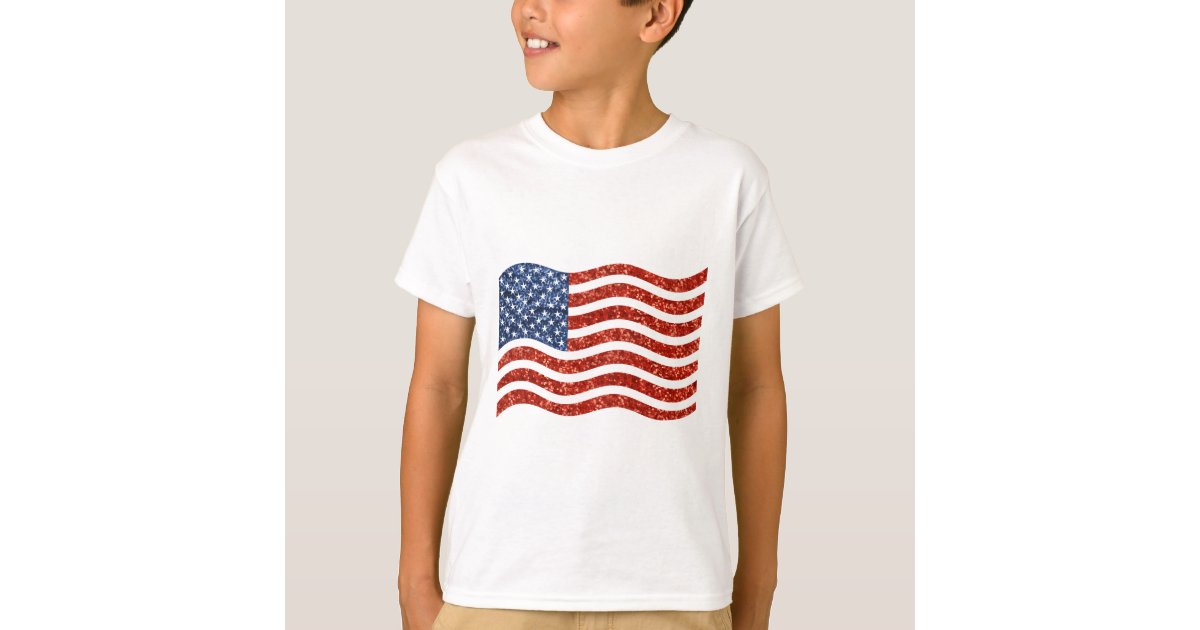 sequin flag shirt