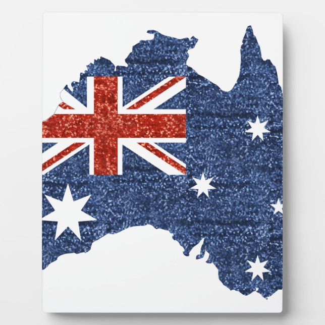 sequin australian flag plaque (Front)