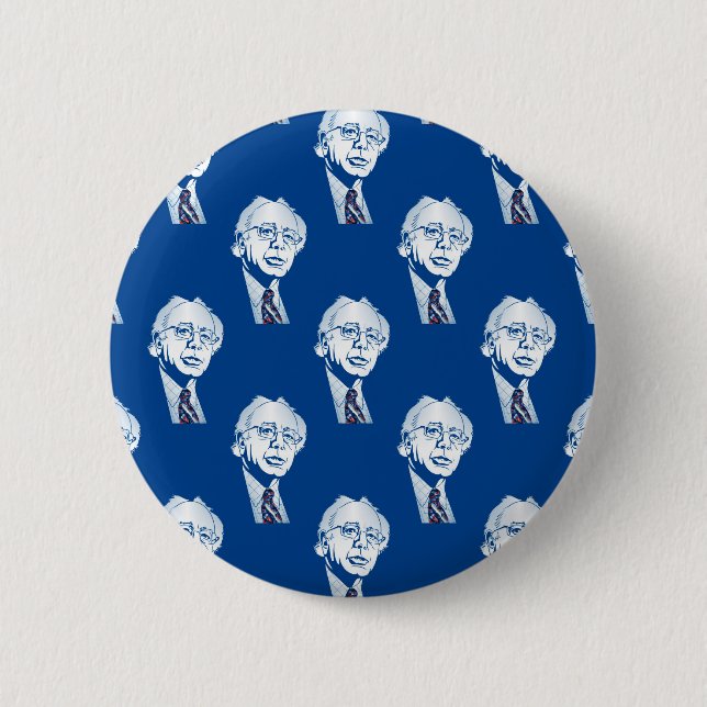 sequin bernie sanders pinback button (Front)