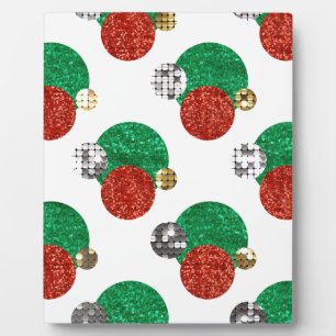 sequin christmas dots plaque
