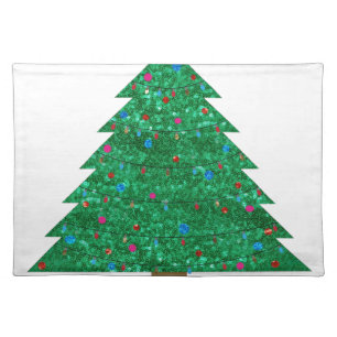 sequin christmas tree placemat