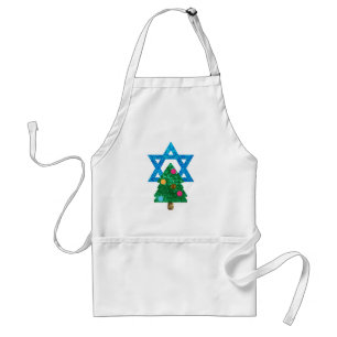 sequin christmukkah hanukkah adult apron