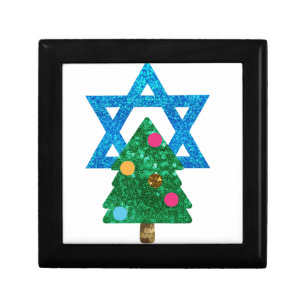 sequin christmukkah hanukkah gift box