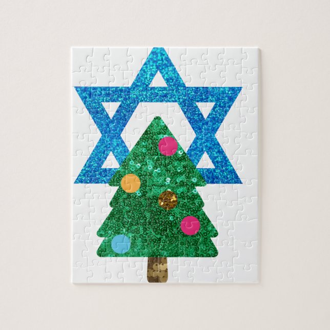 sequin christmukkah hanukkah jigsaw puzzle (Vertical)