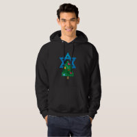 sequin christmukkah hanukkah mens hoody sweatshirt