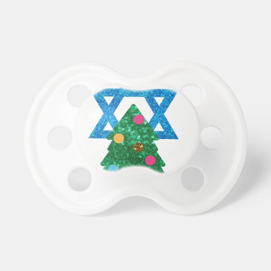 sequin christmukkah hanukkah pacifier (Front)