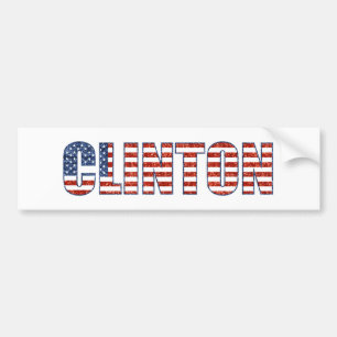 sequin Clinton Bumper Sticker