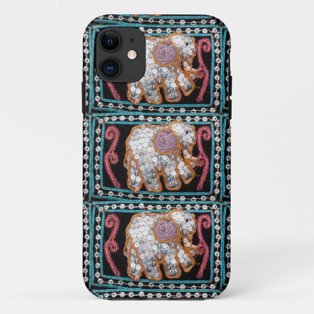 sequin elephant iphone case (Back)