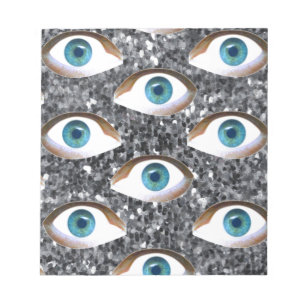 sequin eyes notepad