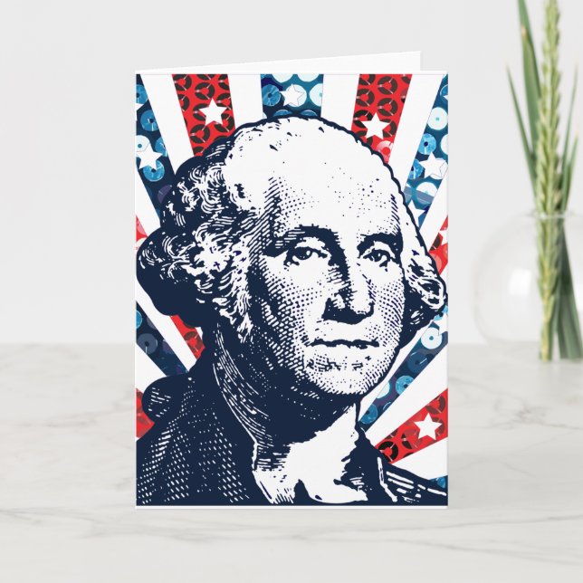 sequin george washington card (Front)