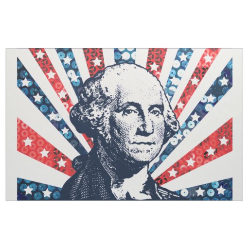 sequin george washington fabric