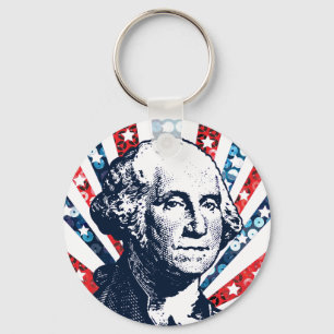 sequin george washington keychain