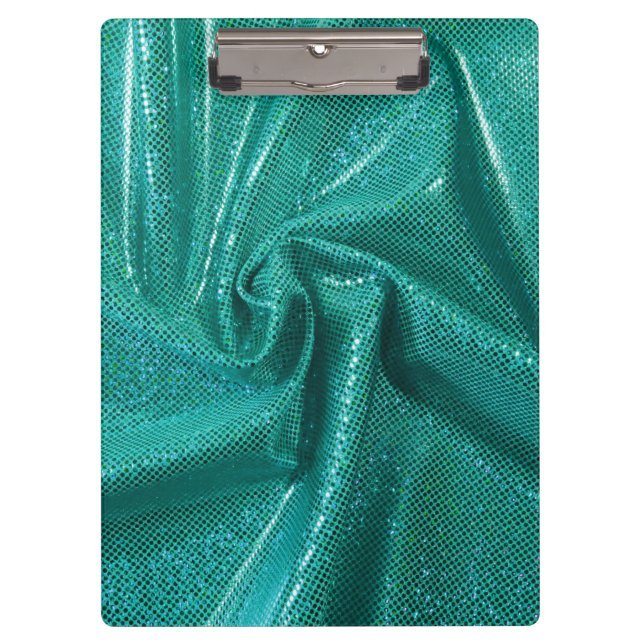 Sequin glitter teal green metallic look clipboard (Front)