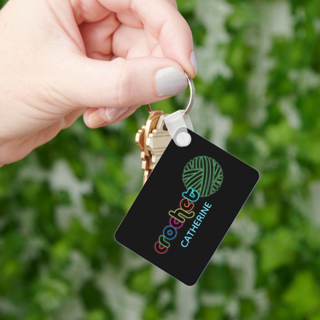 Sequin Glow Crochet Keychain (Hand)