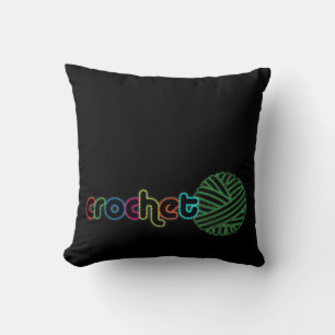 Sequin Glow Crochet Throw Pillow