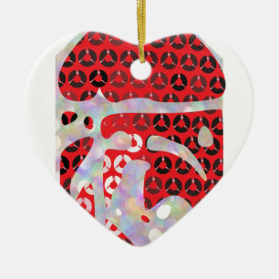 sequin hot sauce ceramic ornament