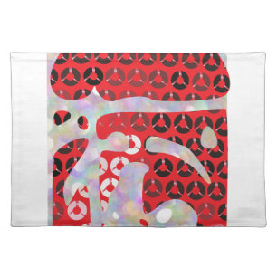 sequin hot sauce cloth placemat