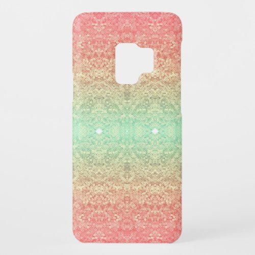 Sequin lace pattern gradient pink gold green Case_Mate samsung galaxy s9 case