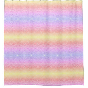 Sequin lace pattern gradient pink gold purple shower curtain