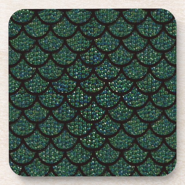 sequin mermaid beverage coaster (Front)