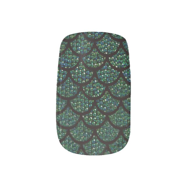 sequin mermaid nail wraps (Right Thumb)
