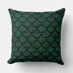 sequin mermaid throw pillow